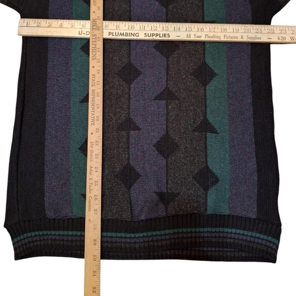 Vintage Protege Geometric Grandpa Sweater Large - Picture 5 of 5